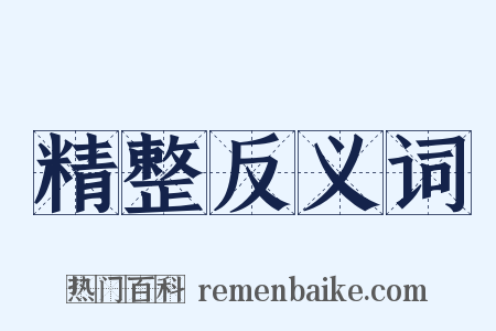 精整反义词是什么意思的图片